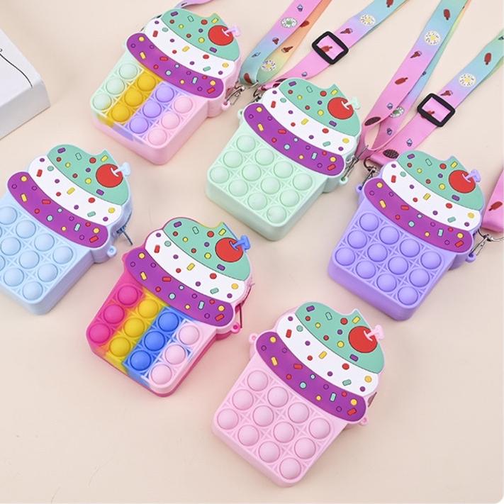 Best Seller TAS POP IT CUP CAKE / TAS POP IT ANAK PEREMPUAN / TAS POP IT LUCU / TAS POP IT PREMIUM M