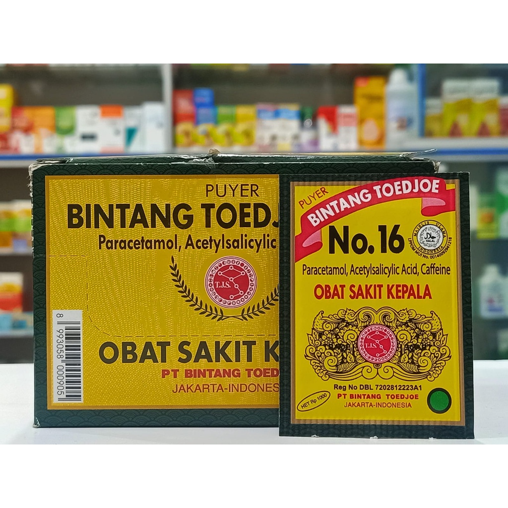 Puyer Bintang Toedjoe 16 Obat Sakit Kepala 1 Sachet