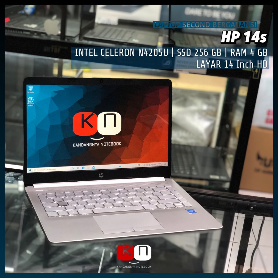 HP 14s CF1051TU Celeron N4205U RAM 4 SSD 256 Layar 14 HD