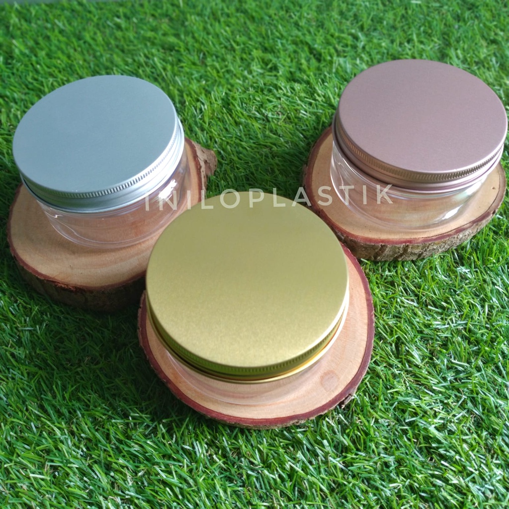 Toples Plastik Bulat Serbaguna 200 ml / Jar 200ml + Tutup Alumunium