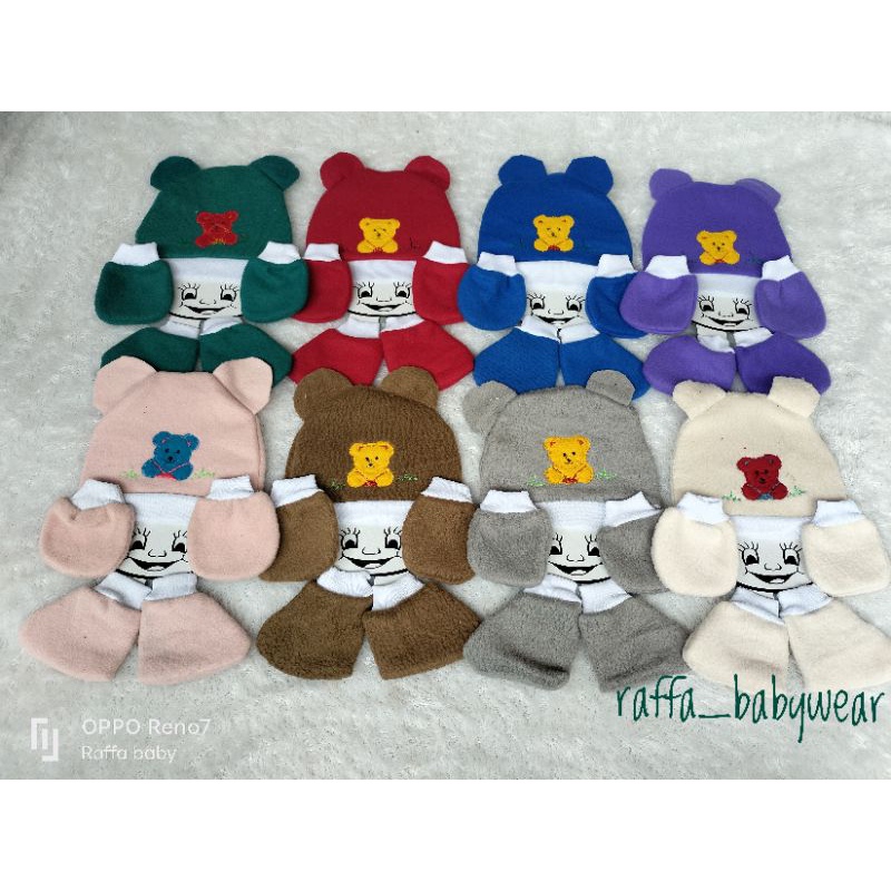 SETT TOPI+SARUNG TANGAN+SARUNG KAKI BAYI