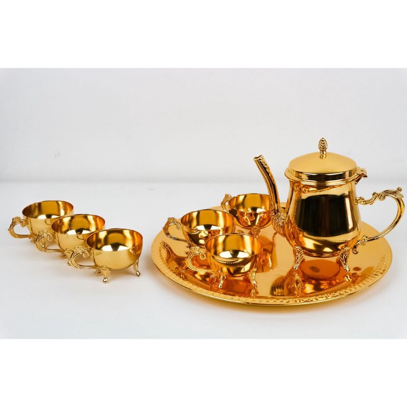 Teko Arab Set Logam Emas