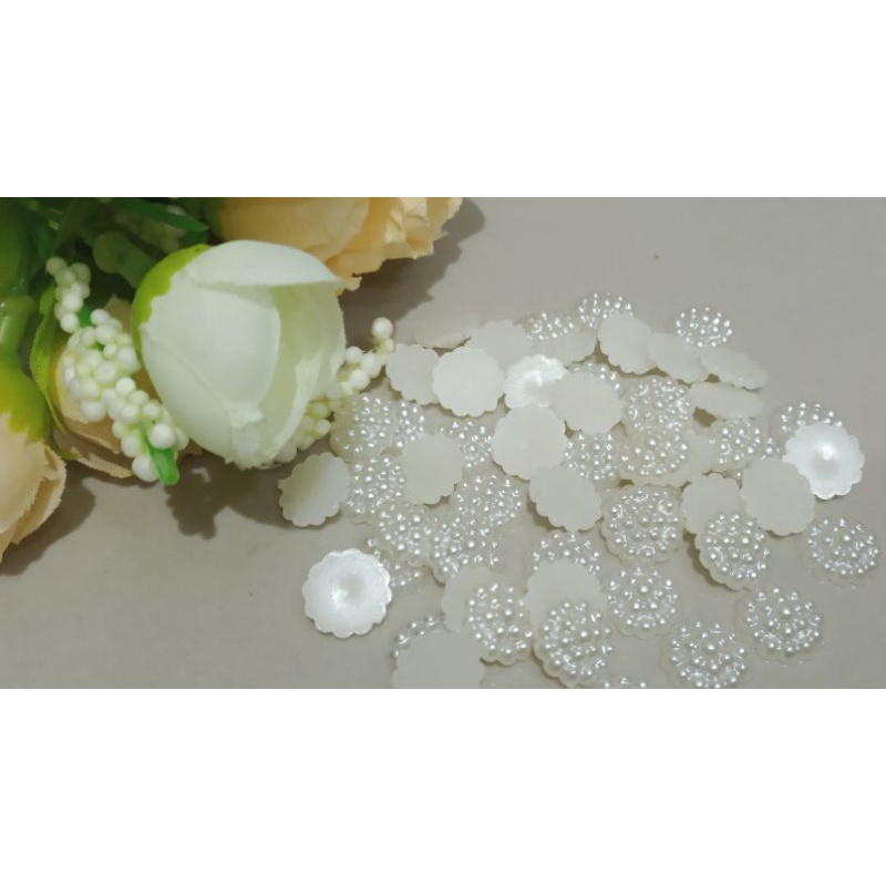 Mutiara belah sintetis bunga matahari 10 gram