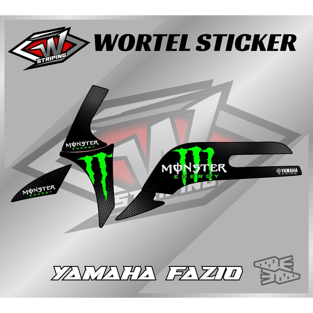 Striping Fazio-Stiker Hologram Decal Motor Fazio Keren