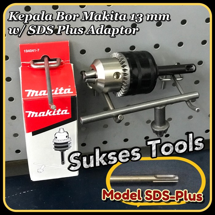 Mesin Bor Sds Plus Adaptor 1/2" & Kepala Bor Makita 13Mm