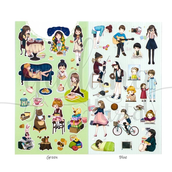 

GCC Stiker Manhwa Girl Sticker Motif Cewek Olahraga Bermusik Lucu DIY Scrapbook GCC 303084