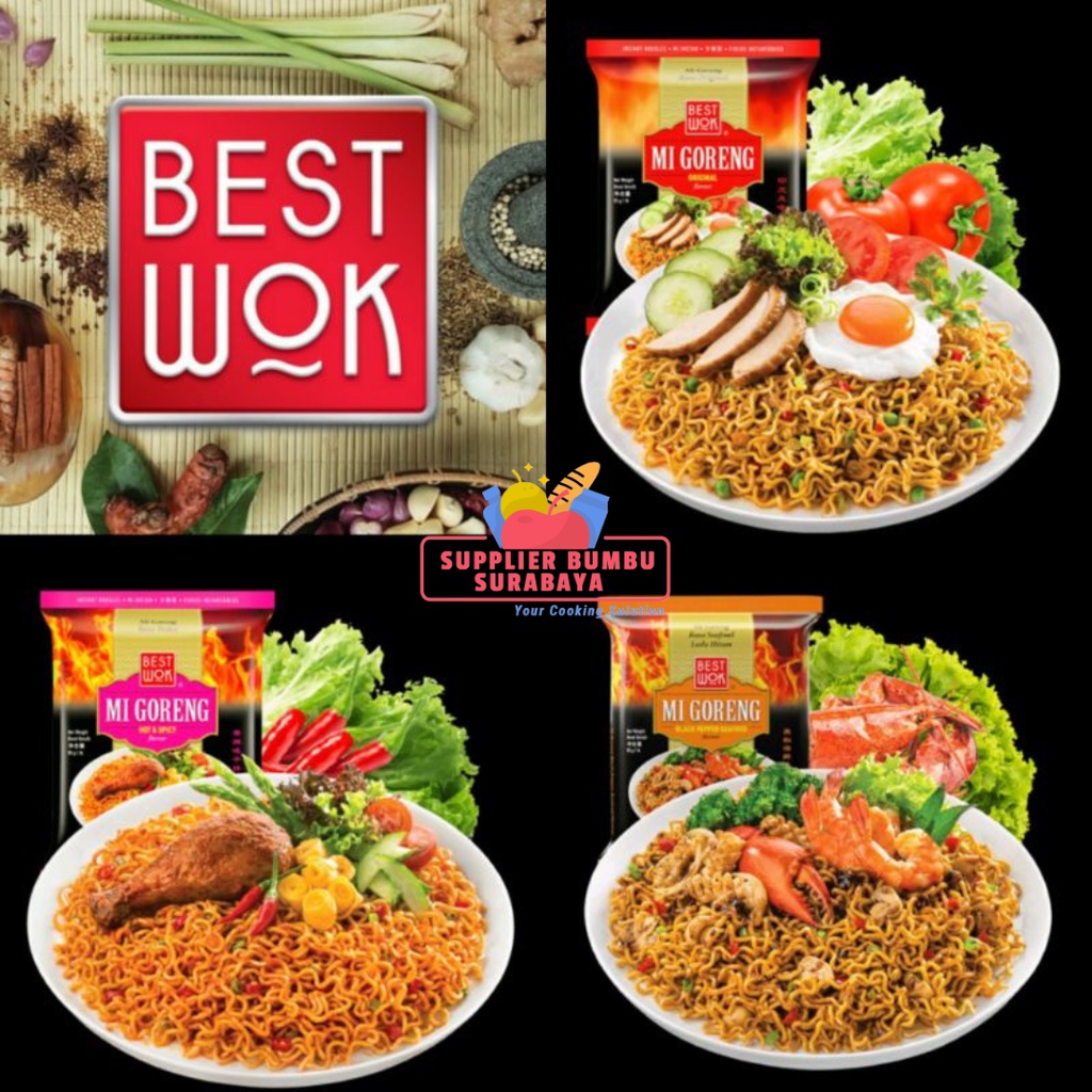 Best Wok Mie Instant Goreng Original Hot Spicy Blackpepper Seafood Mi Instan Bestwok 85g