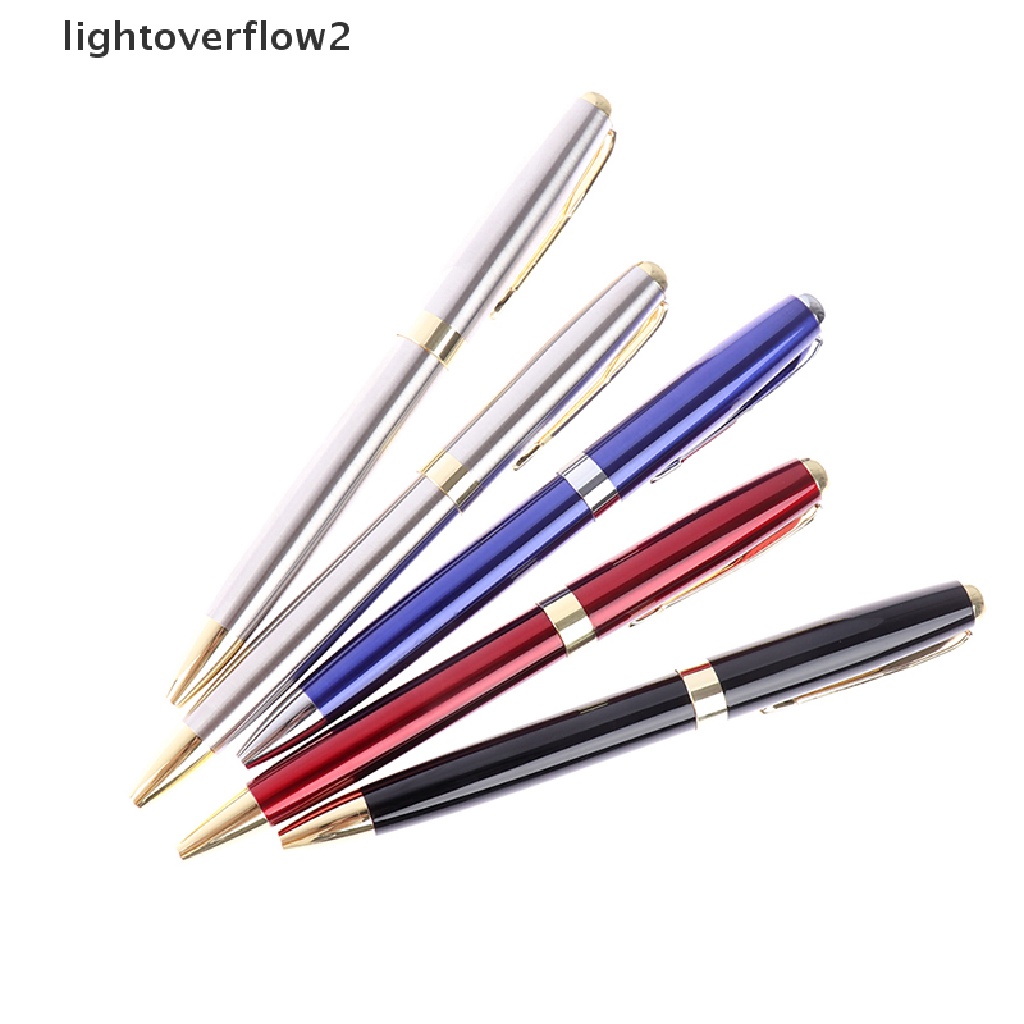 (lightoverflow2) 1pc Bolpen metal Rotasi Putar Untuk stationery Sekolah / Kantor