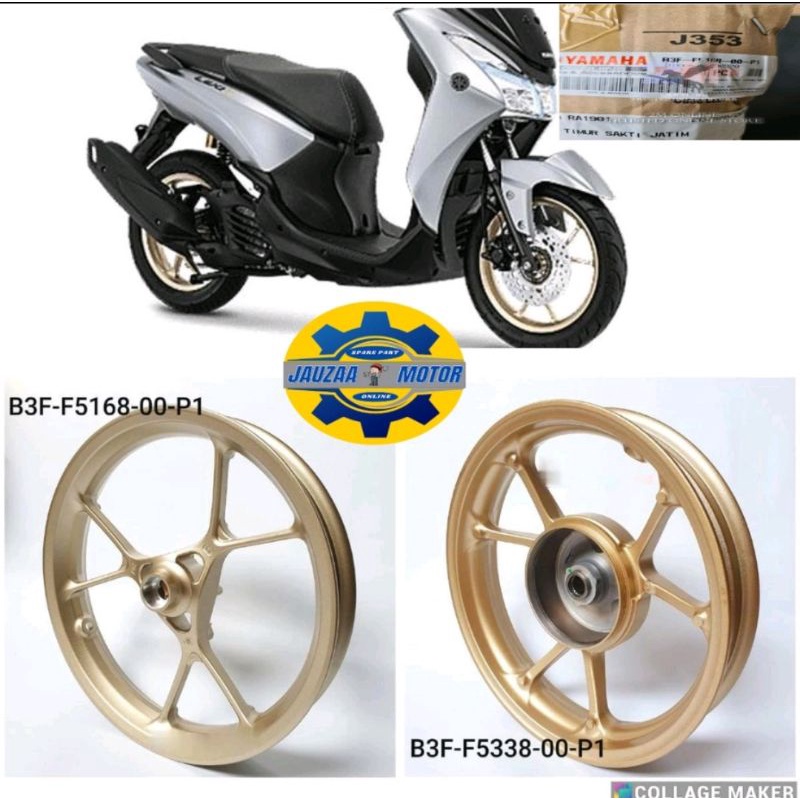 VELG RACING YAMAHA LEXI GOLD DEPAN BELAKANG ORIGINAL YAMAHA