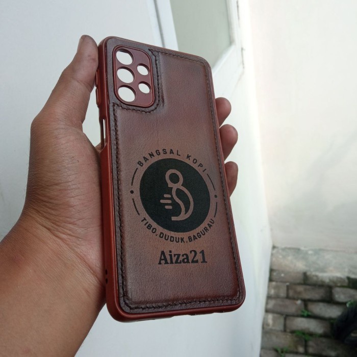 Custom Case Kulit Asli Samsung A32 5G Free Design Nama & Logo
