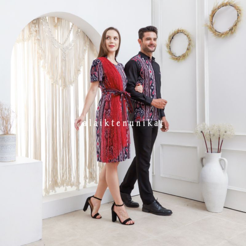 BAJU TENUN BELVINA 01 - KEMEJA TENUN - DRESS TENUN - COUPLE TENUN