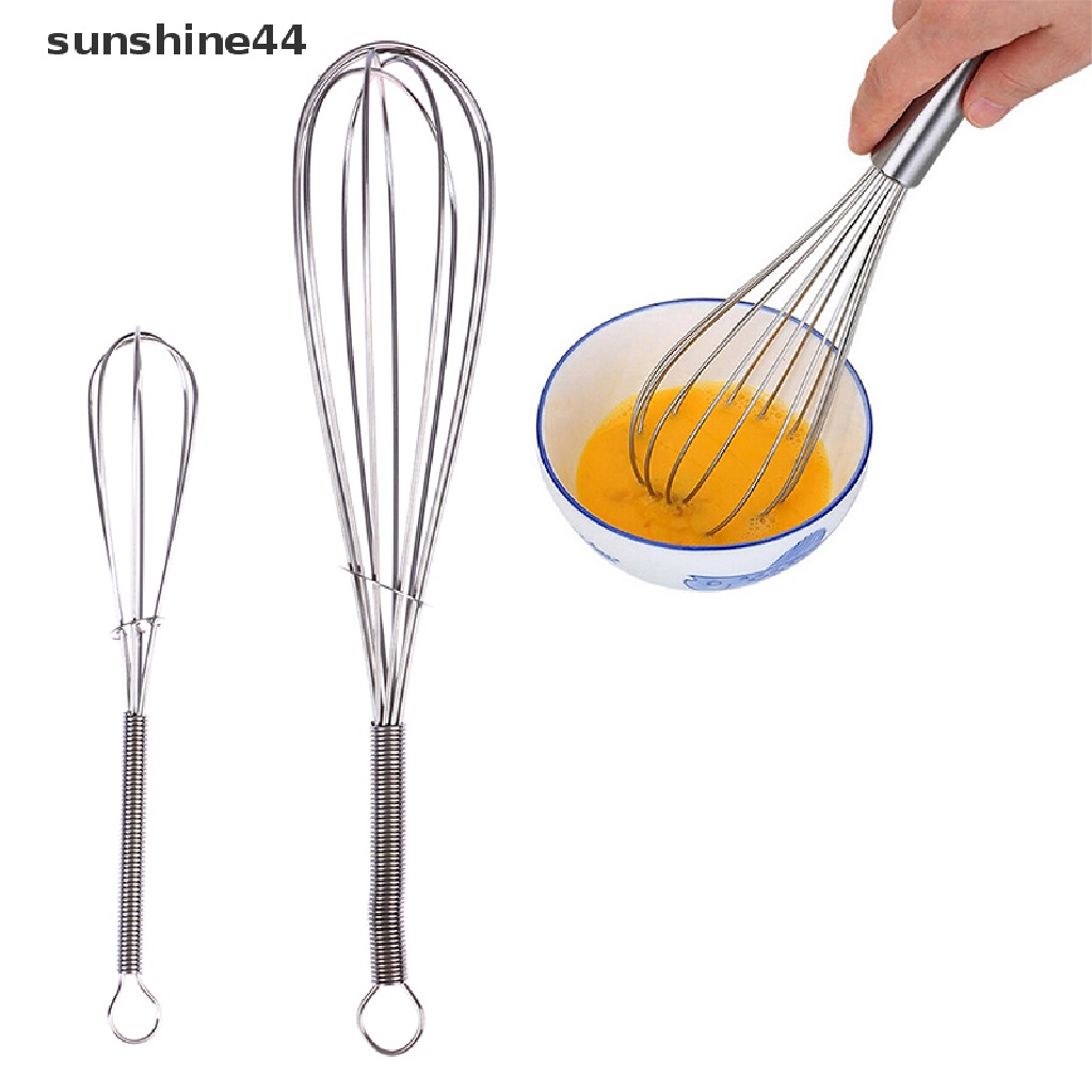 Sunshine 1pc Alat Pengocok Telur Manual Bahan Stainless Steel