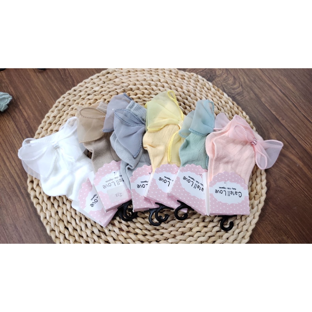 Kaos Kaki Renda Bayi Banyak Motif Catell Love / Kaos Kaki Bayi Tebal Rajut Lucu 1pasang