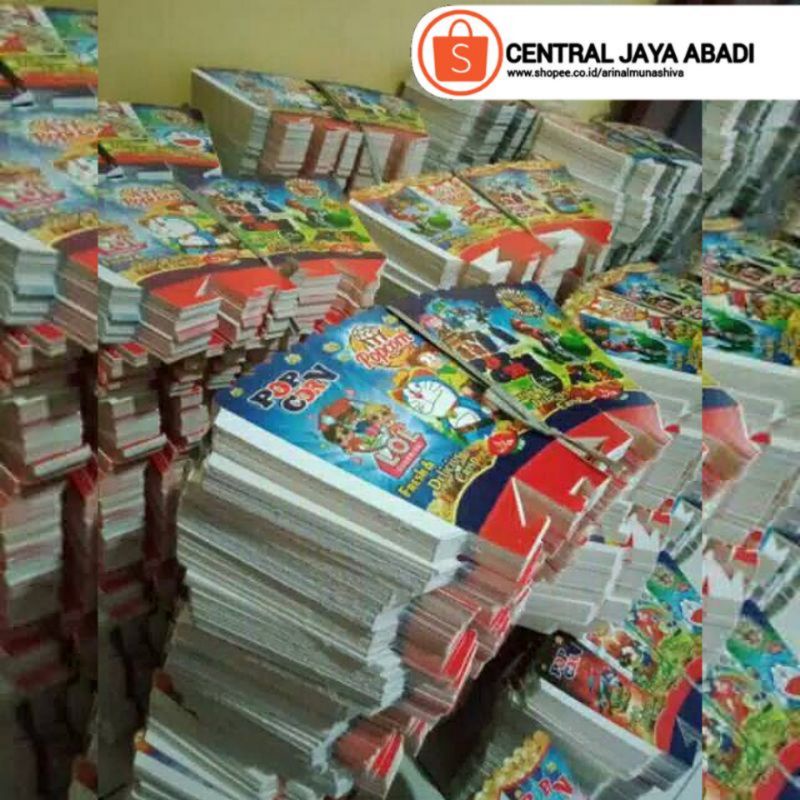 

100 LEMBAR KERTAS POPCORN 12 × 6 HIGH QUALITY BAHAN IVORY PUTIH | DUS POPCORN BERKUALITAS | KOTAK POPCORN SERI TERBARU