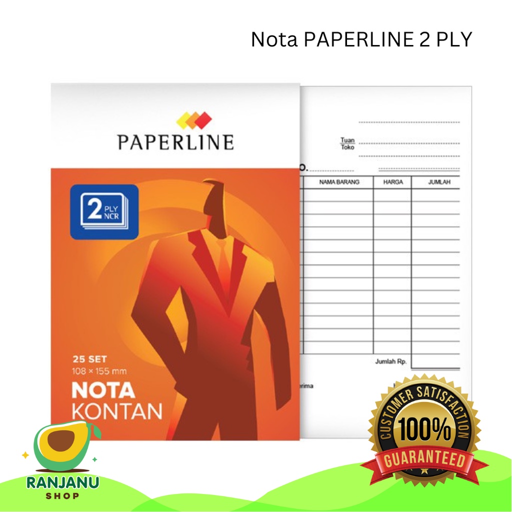 

Nota Kontan 2 PLY PAPERLINE/ Buku Bon / Buku Nota Kontan Kecil 2 PLY