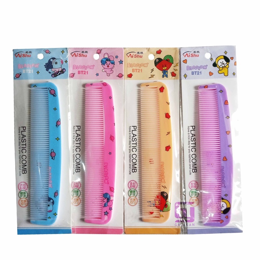 Sisir Fancy Gagang Multi Warna dan Karakter Size Kecil untuk Anak