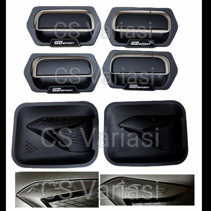[READY] Paket Outer Handle Tank Cover Agya Ayla 2021 Gr Sport Hitam - Ayla / Perlengkapan Variasi Mo
