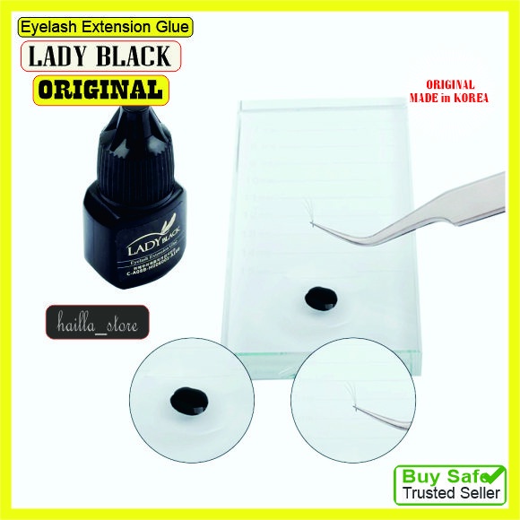 Eyelash Extension Glue Lem Bulu Mata Tanam LADY BLACK 5ml SEALED Made in Korea ORIGINAL DENGAN HOLOGRAM