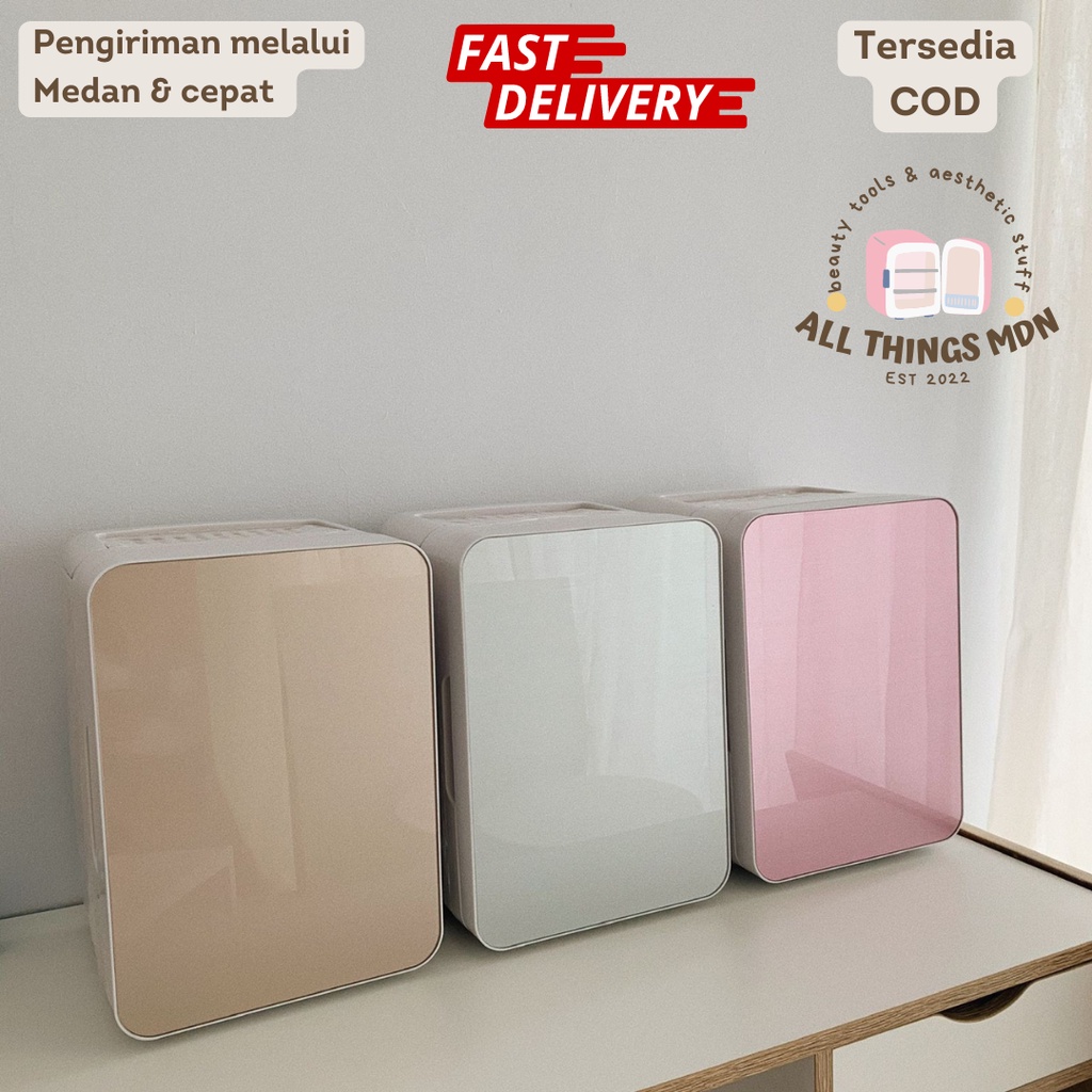Kulkas Mini 10 L Mirror Square Mini Fridge Kulkas Kecil Kulkas Skin Care