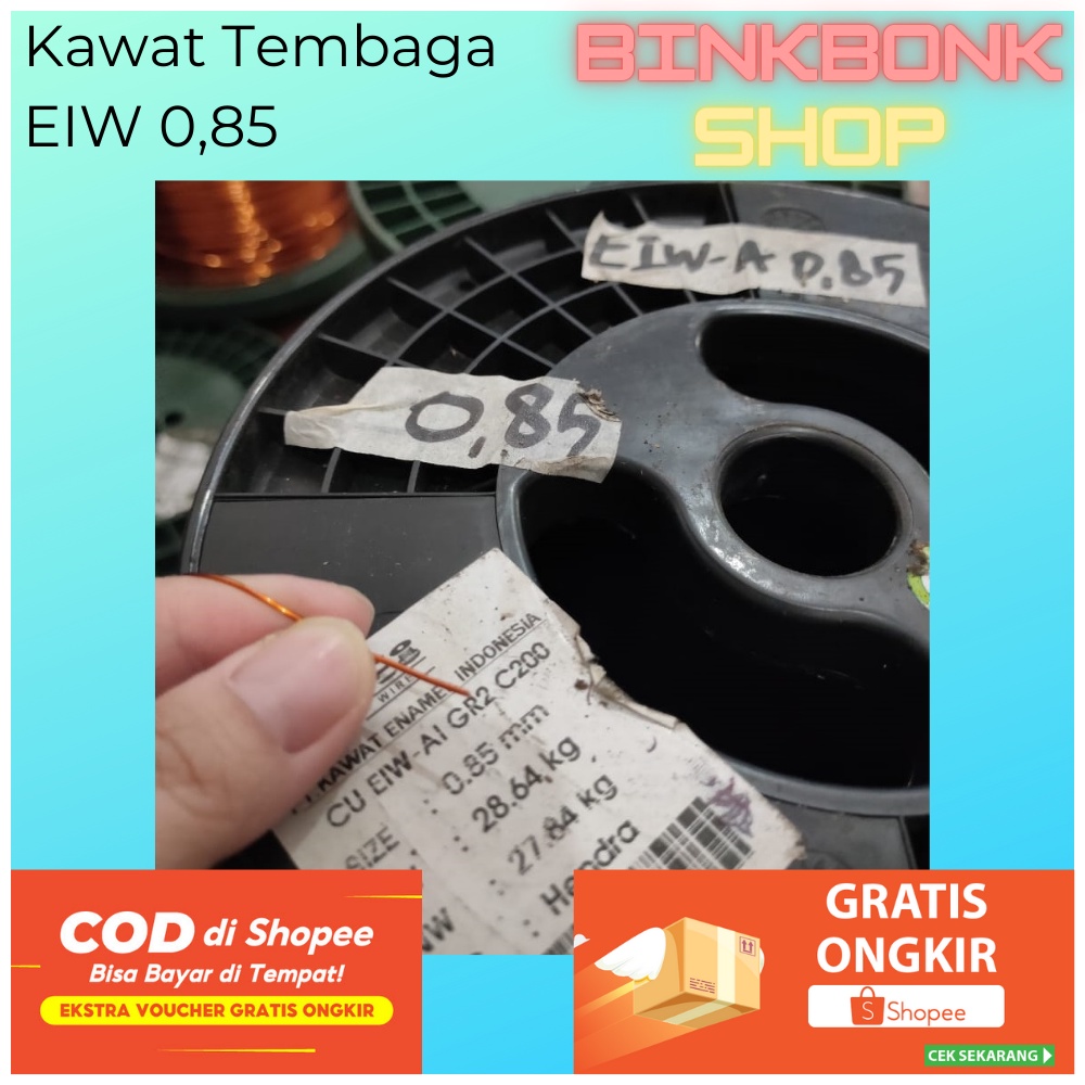 KAWAT TEMBAGA 0.85 EMAIL EIW SUPREME UKURAN 0,85 mm untuk GULUNG REWINDING DINAMO TRAFO TAMIYA KIPAS