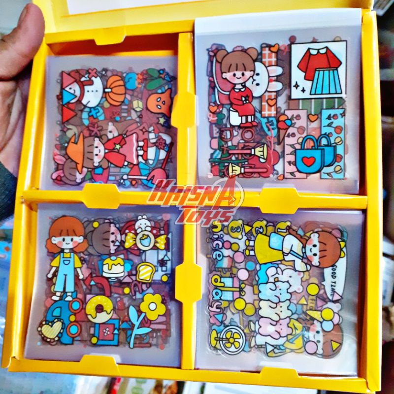 STICKER VIRAL MOTIF LUCU/STICKER TUMBLER WATERFROOF/STICKER MOMO KOREA isi 100 lembar/box