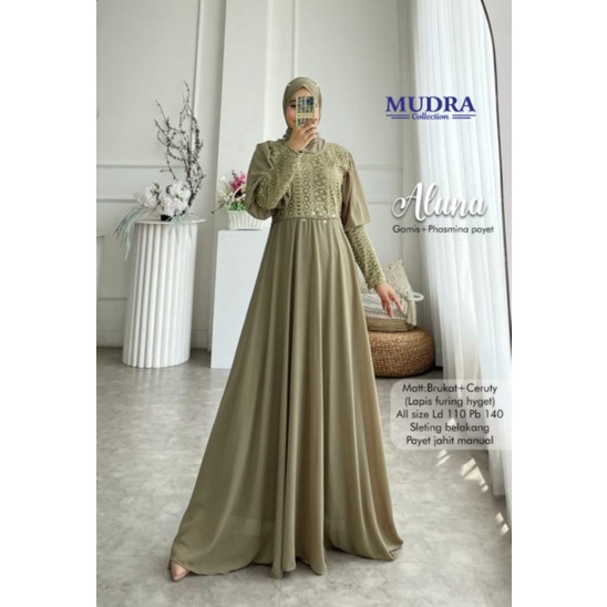 Aluna/Gamis brukat+Ceruty+Phasmina Payet by Mudra