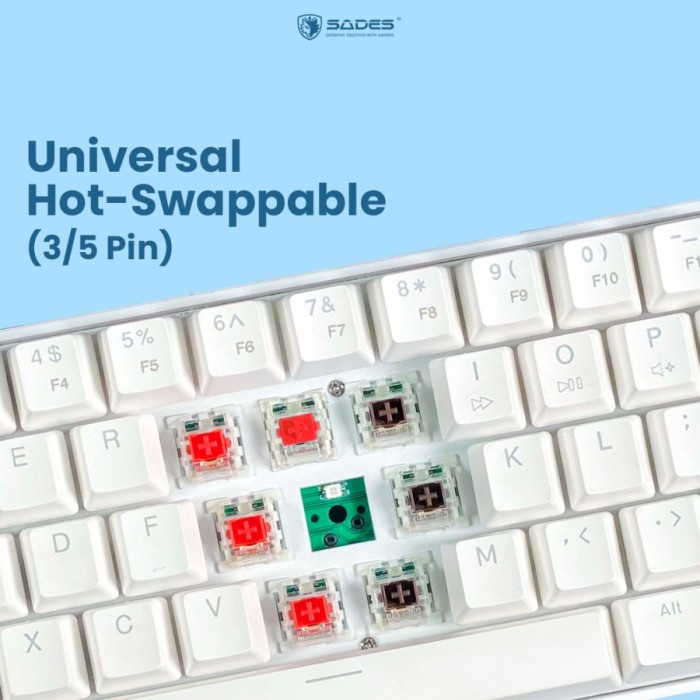 Keyboard Gaming Mechanical Sades Tenka / Outemu Universal Hotswappable