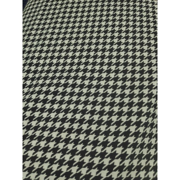 Kain Katun Jepang Houndstooth Untu Walang