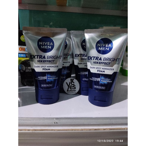 Nivea Men extra bright 10x effect 100ml sabun cuci muka pria Pembersih Wajah Laki Cowok