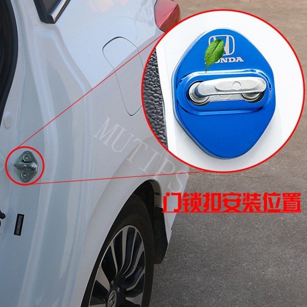 4pcs Cover Pelindung Kunci Pintu Mobil Bahan Stainless Steel Untuk Honda Freed Brio City Civic CRV HRV BRV Accord Jazz