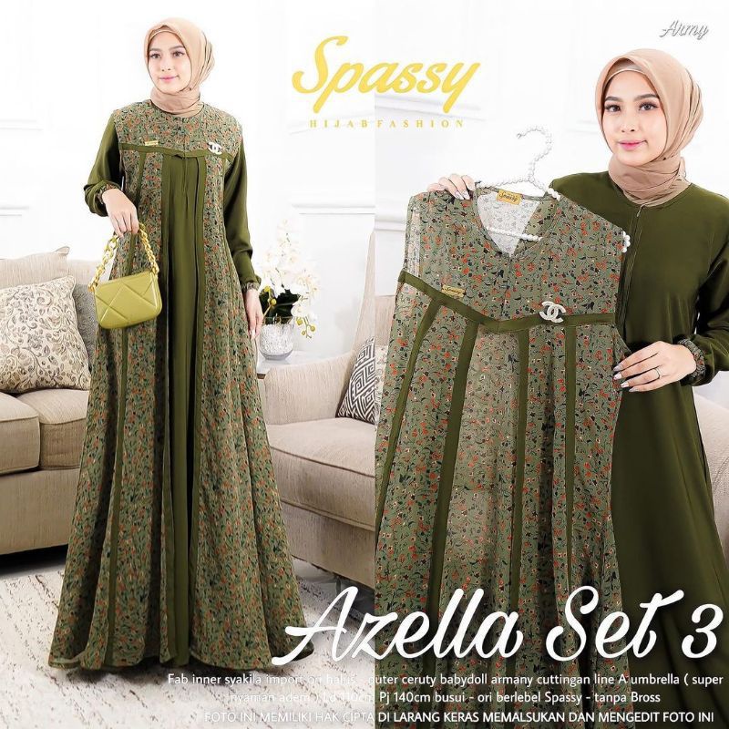 AZELLA SET 3 | DRESS 2IN1 SHAKILLA MIX CERUTY