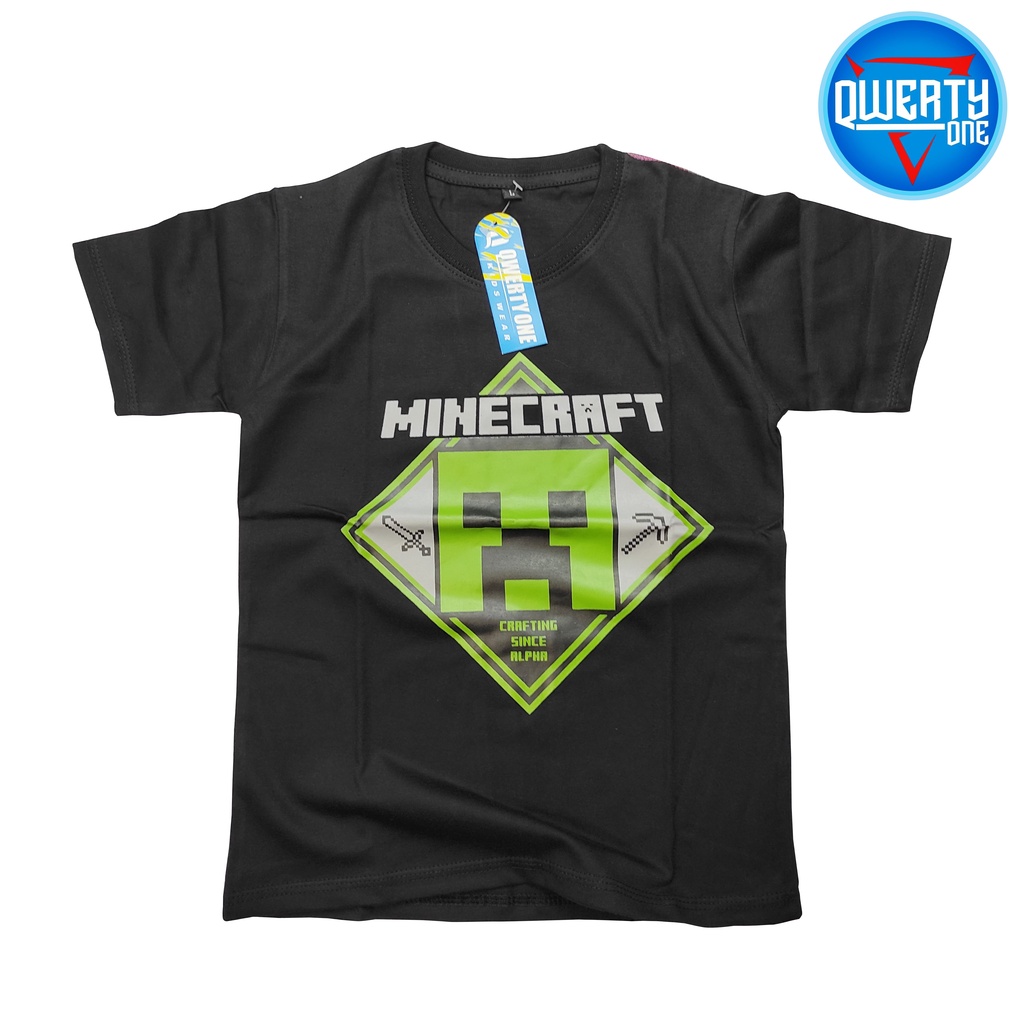 Kaos Distro Anak Laki-Laki Perempuan Minecraft Series 1-12 Tahun