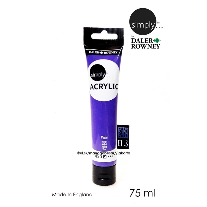 

Hot Sale Daler Rowney Simply Acrylic Violet 75 Ml ( Cat Akrilik ) Terlaris
