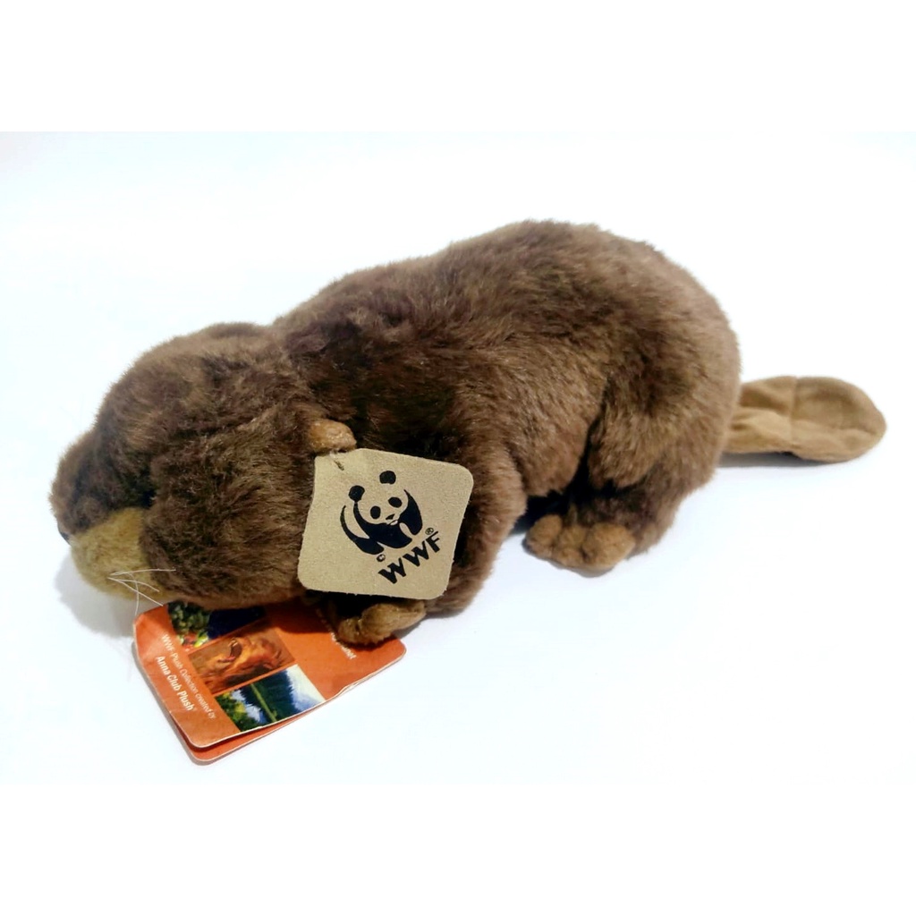 Jual Boneka Berang Berang Otter WWF Plush Collection Original Realistic ...