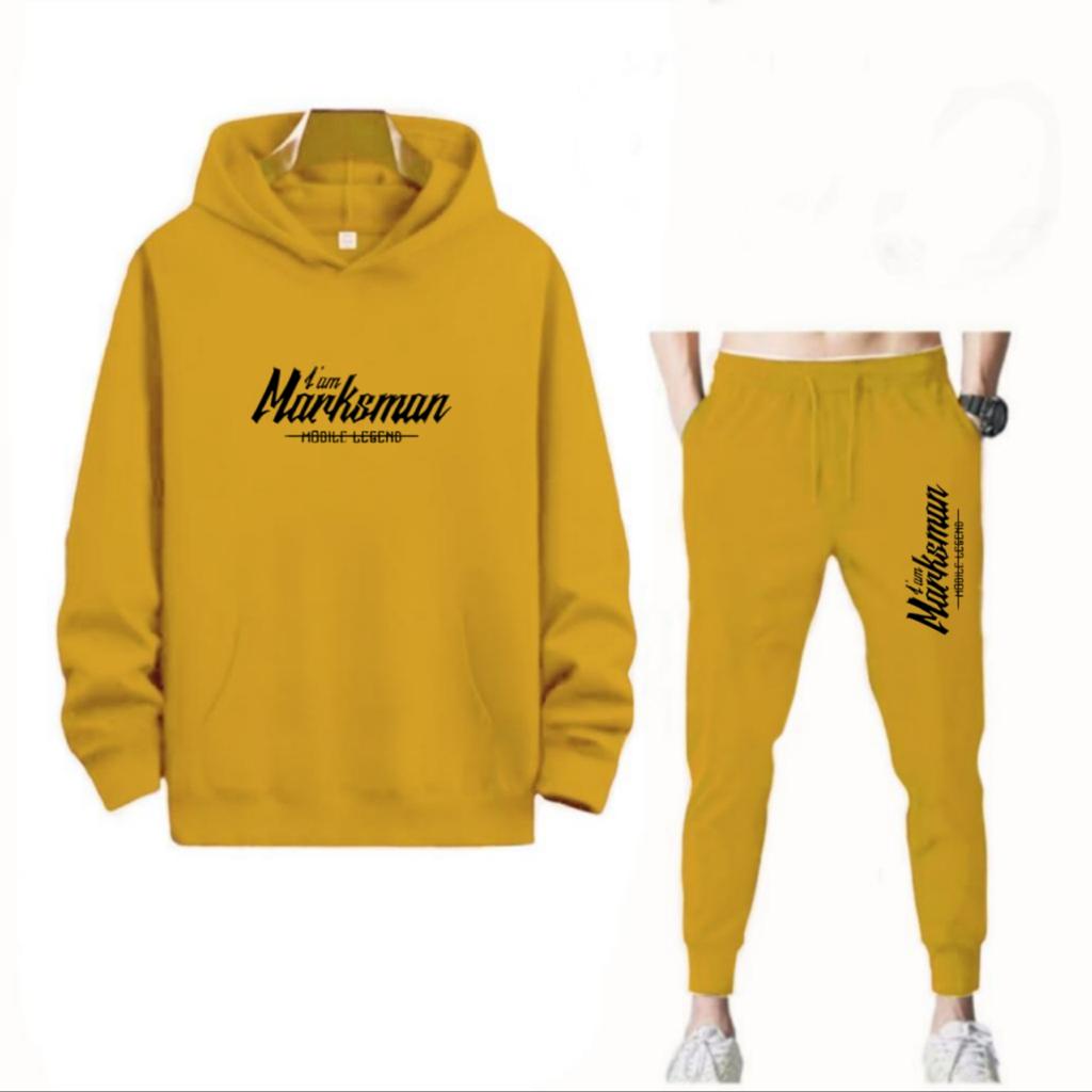 SETELAN I AM MARKSMAN JOGGER DAN HOODIE BAHAN TEBAL NYAMAN DIPAKAI TERLARIS