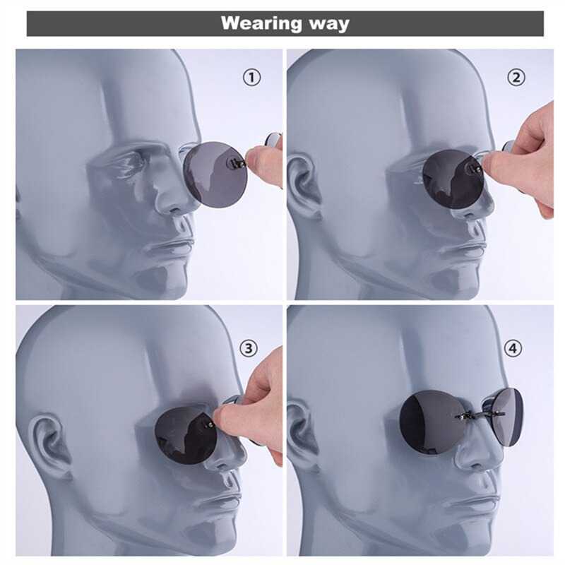 WEARKAPER Lensa Klip Kacamata Clip-on Sunglasses Matrix Morpheus WE548 ( Al-Yusi )