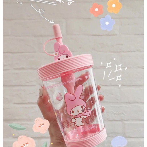 MINISO x SANRIO ( TUMBLER STIR ) Cinamoroll My Melody 535ml - Botol Minum -  (Kode 95C02))