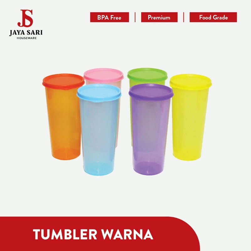 Tumbler Gelas Minum Berwarna Tutup Rapat Anti Tumpah