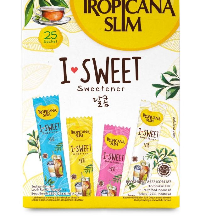 

DISKON BRANDS FESTIVAL Tropicana Slim Sweetener I-Sweet 25 sachet - Pemanis untuk Bantu Batasi Gula murah