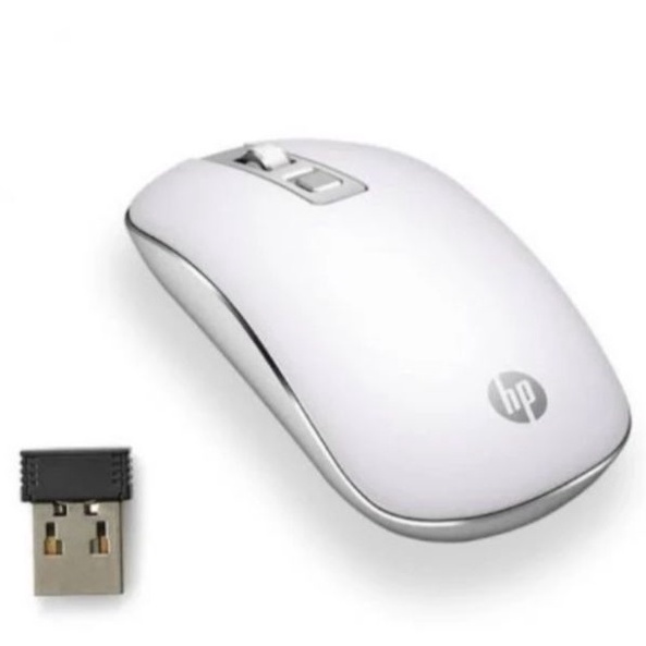 HP S4000 mouse wireless gaming silent click laptop pc macro original 2.4G 1600DPI dengan receiver-Usb /MOUSE HP WIRELESS