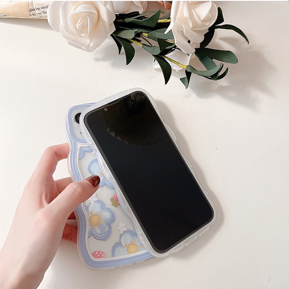 Soft Case TPU Motif Lukisan Cat Minyak Bunga Strawberry Untuk iPhone 14 Pro MAX 11 12 13 Pro MAX 7 8 Plus XR XS MAX 6 6S Plus SE 2020