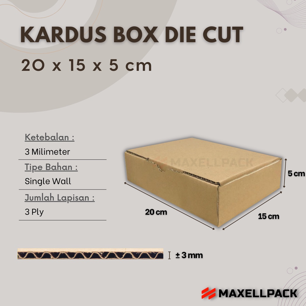 

Kardus Box Die Cut 20x15x5 CM Kotak Dus Hampers Polos