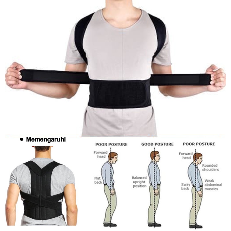 Teson homeliving Back Posture Corrector Penyangga Tulang Belakang Penegak Punggung
