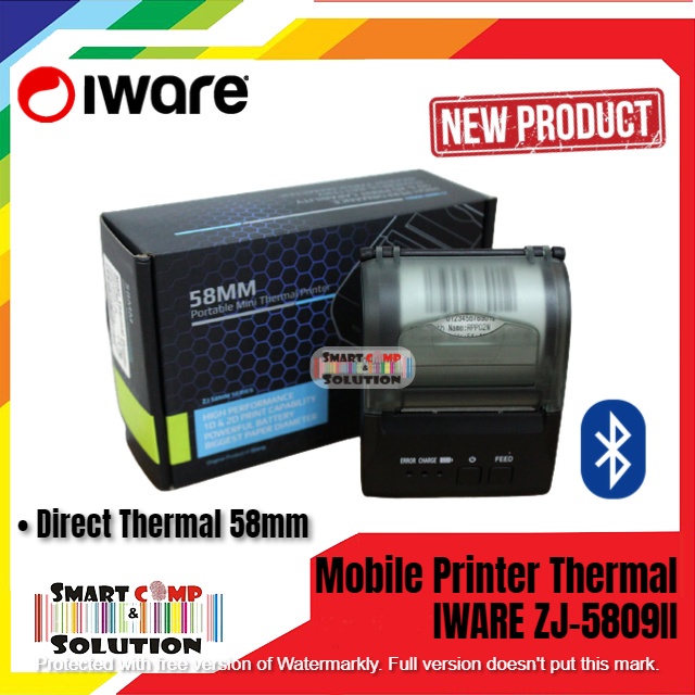 Printer Thermal Bluetooth Mobile 58mm Iware ZJ5809II / ZJ5809 II