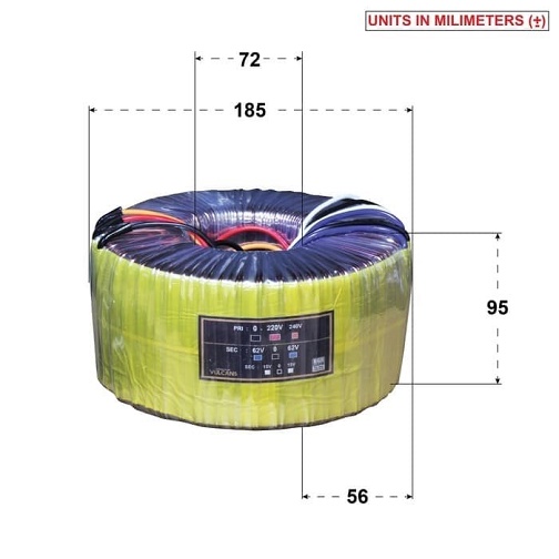 Trafo Toroid 40A CT 62V &amp; 52V VULCANS Extra Ct 15V BOMBARDIR 40 A CT 62Volt / 52Volt - Travo Donut VULCAN 40 Amper BELL