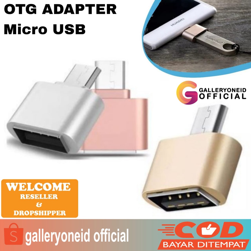 OTG Usb Micro Port Connector High Speed Metal Chrome Non Kabel