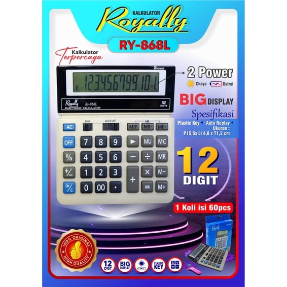 

KALKULATOR ROYALLY 868L 12digit