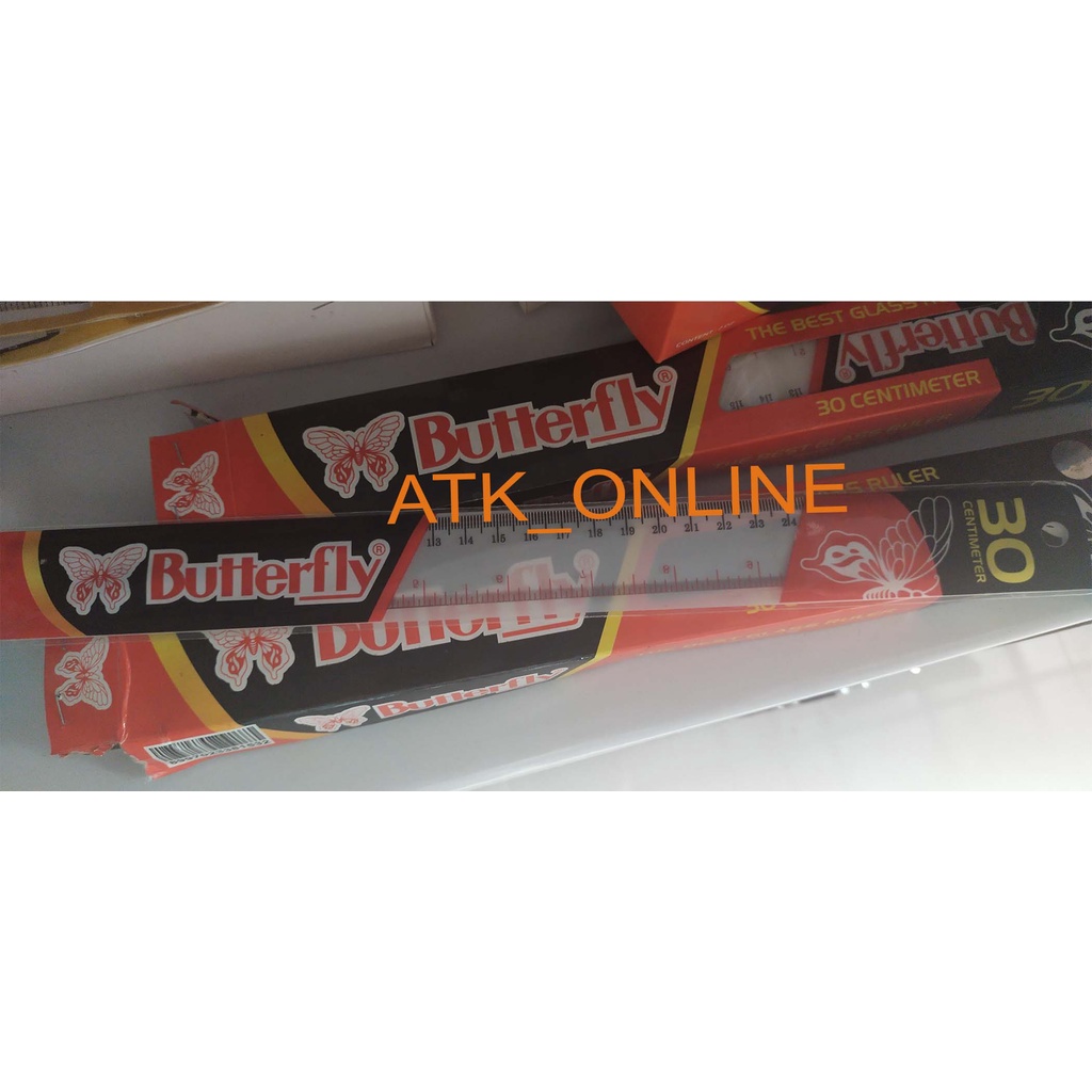 

Penggaris Butterfly 30 cm (ruler-30cm) / Penggaris Plastik