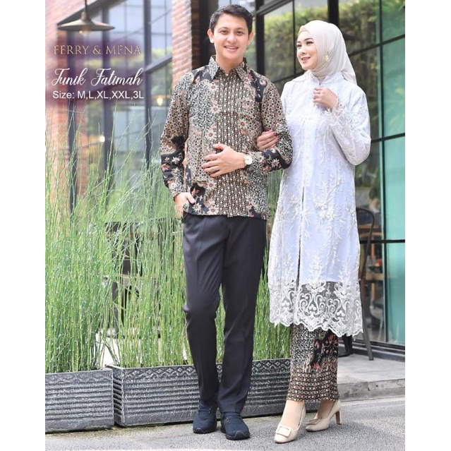 Kebaya Couple Batik Modern / Couple Kebaya Busui / Kebaya Serimbit Rok dan Kemeja Batik / Kebaya Modern / Kebaya Lamaran / Kebaya Kondangan Couple / Couple Tunik Kebaya Busui / Kebaya Jumbo 3L ld 130