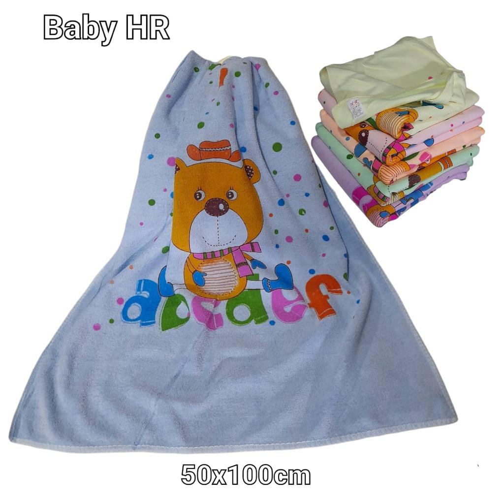 ATB Handuk Microfiber Bayi Lembut Tebal (Bordir Mata, Joy Life, Lectonia Anak) Tanggung Uk 50 x 100